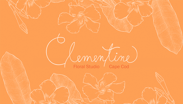 portfolio Clementine Floral Studio business cards FRONT